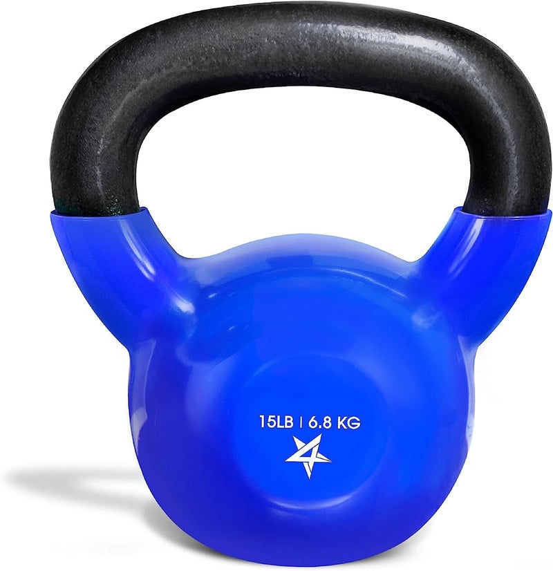 Yes4All Kettlebell, 5-100 LB Vinyl Coated Cast Iron Strength Training Kettlebells for Home Gym Exercises, Fitness, Full Body Workout Equipment, Push Ups, and Grip Strength - Image 1